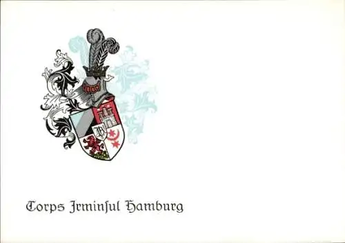 Studentika Ak Hamburg, Corps Irminsul, Innocentiastraße 15, Wappen, WSC