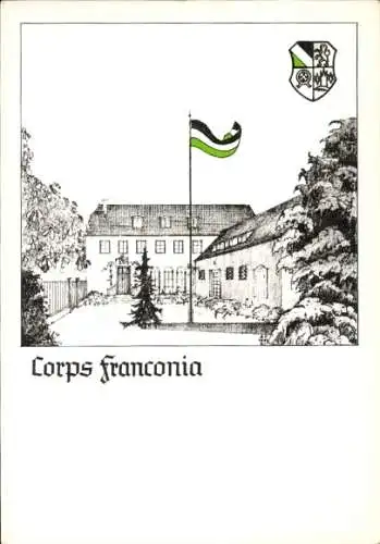 Studentika Ak Darmstadt, Corps Franconia, Corpshaus, Wappen, WSC