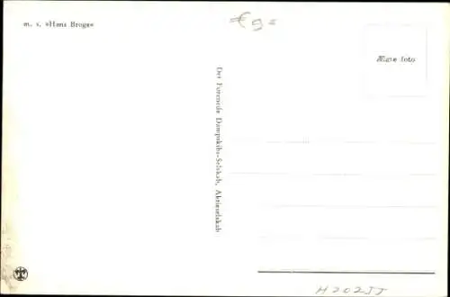 Ak Schiff M.S. Hans Broge