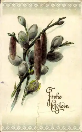 Litho Ostern, Weidenkätzchen