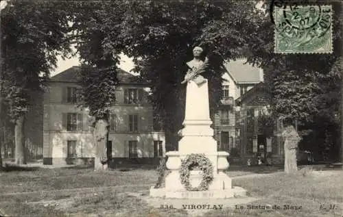 Ak Viroflay Yvelines,  Statue de Maze