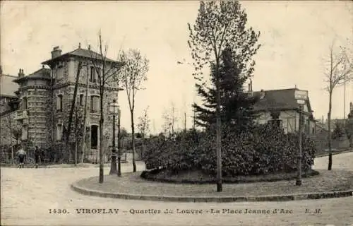 Ak Viroflay Yvelines,  Quartier du Louvre, Place Jeanne d'Arc