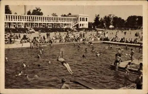 Ak Villennes sur Seine Yvelines, Freibad