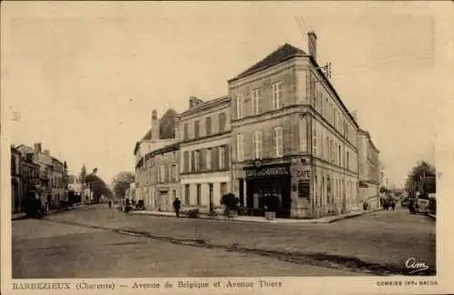 Ak Barbezieux Saint Hilaire Charente, Avenue de Belgique, Avenue Thiers