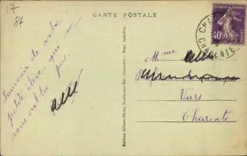 Ak Chasseneuil sur Bonnieure Charente, Rathaus