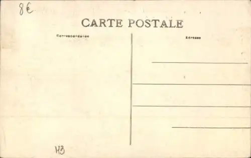 Ak Aigre Charente, Brücke, Haus, Bäume