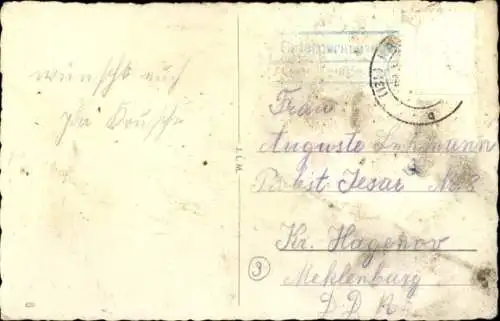 Ak Frohe Ostern, Osterhasen mit Osterkörben auf einer Wiese