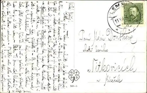 Künstler Ak Hasen im Schnee