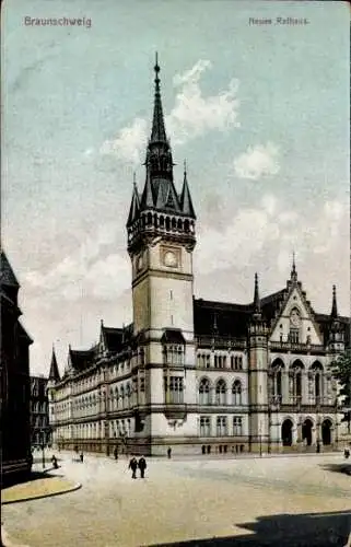 Ak Braunschweig in Niedersachsen, Neues Rathaus