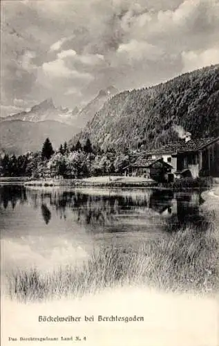 Ak Au Berchtesgaden in Oberbayern, Böckelweiher, Berchtesgadener Land, Verlag von Karl Ermisch