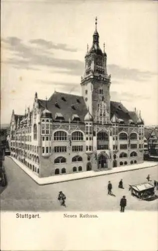 Ak Stuttgart in Württemberg, Neues Rathaus