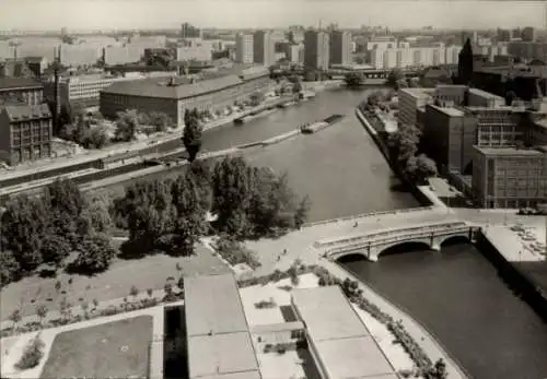 Ak Berlin Mitte, Panorama an der Mühlendammschleuse