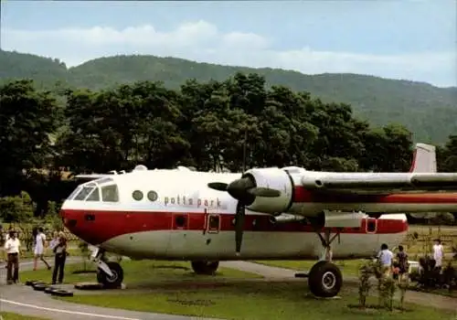 Ak Dützen Minden in Westfalen, Freizeit-Paradies an der Porta Westfalica, Transportflugzeug