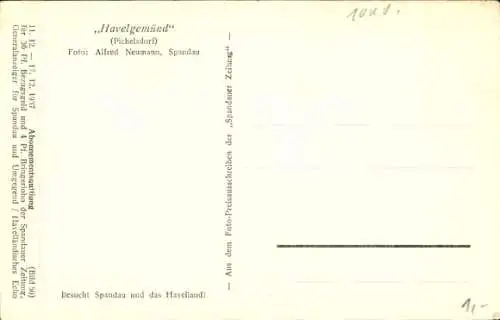 Ak Berlin Spandau Pichelsdorf, Havelgemünd