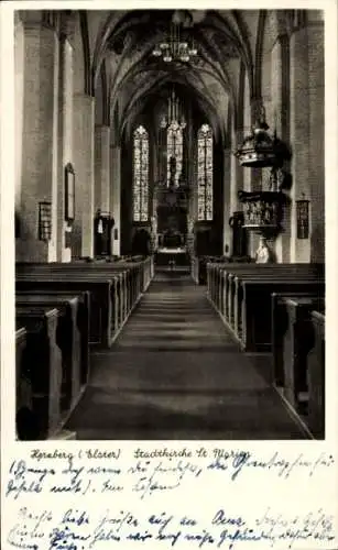 Ak Herzberg an der Elster, Stadtkirche St. Marien, Innenansicht