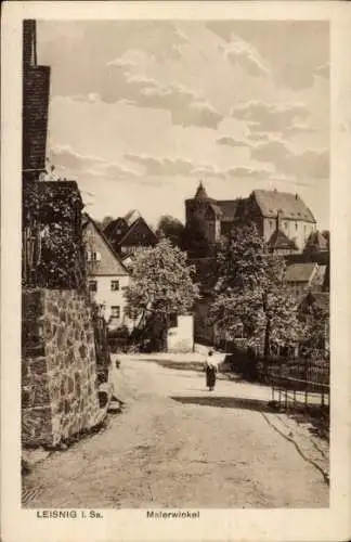 Ak Leisnig in Sachsen, Blick auf die Burg Mildenstein in Leisnig