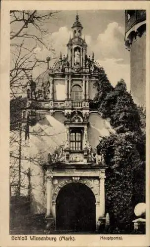 Ak Wiesenburg in der Mark, Schloss, Hauptportal