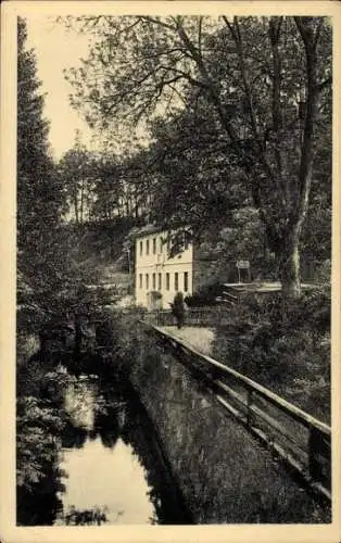 Ak Kupferhammer im Schlaubetal Mixdorf in Brandenburg, Gasthaus Emil Theuergarten