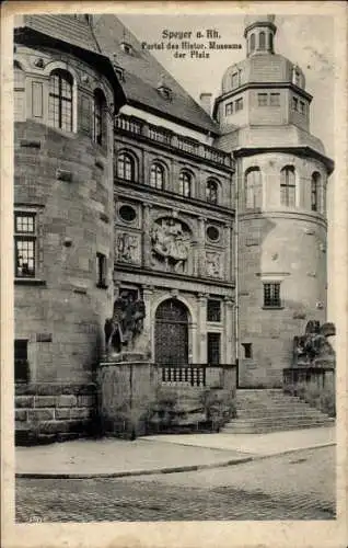 Ak Speyer am Rhein, Portal des Histor. Museums der Pfalz