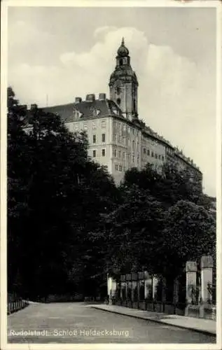 Ak Rudolstadt in Thüringen, Vorderseite einer Postkarte mit einem Bild von Schloss Heidecksbur...