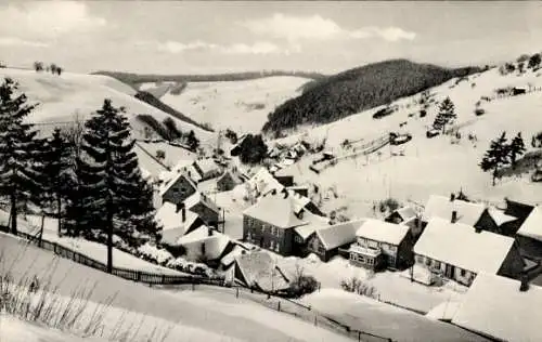 Ak Sankt Andreasberg Braunlage im Oberharz, Unterstadt im Winter