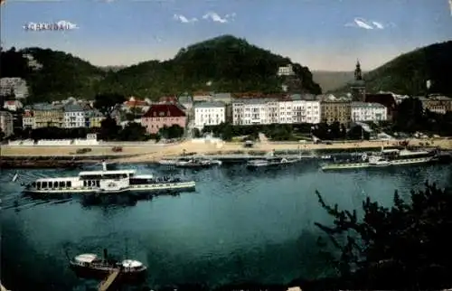 Ak Bad Schandau Sächsische Schweiz, Stadt, Salondampfer