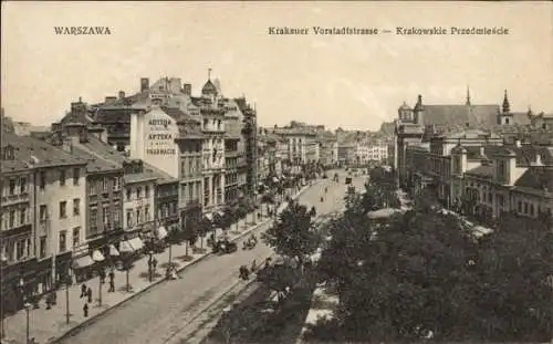 Ak Warszawa Warschau Polen, Krakauer Vorstadtstraße