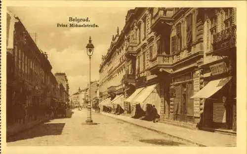 Ak Beograd Belgrad Serbien, Prinz Michael Straße