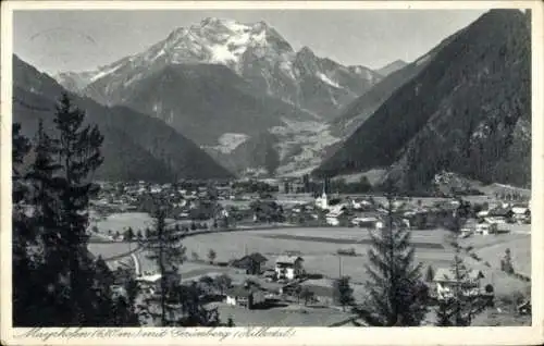 Ak Mayrhofen im Zillertal Tirol, Gesamtansicht mit Grünberg