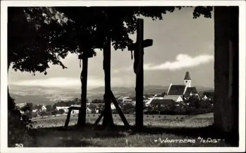 Ak Wartberg ob der Aist Oberösterreich, Dorfansicht mit Kirche