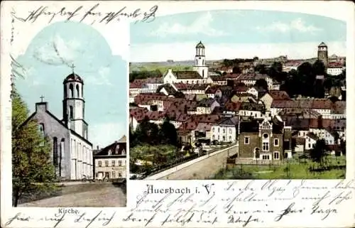 Ak Auerbach im Vogtland, Stadtbild, Kirche