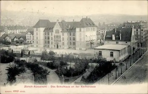 Ak Aussersihl Zürich Stadt Schweiz, Schule an der Kernstraße