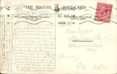 Ak Manchester England, Midland Hotel, St. Peter's Square,  historische Architektur