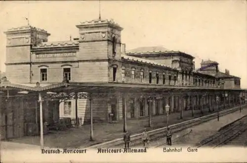 Ak Avricourt Allemand Deutsch Avricourt Meurthe et Moselle, Bahnhof