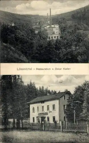 Ak Lößnitztal Oederan Sachsen, Restauration von Oskar Kaden