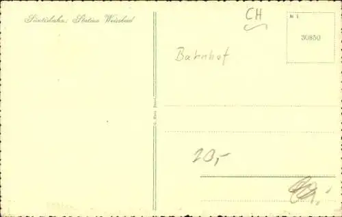 Ak Weissbad Halbkanton Appenzell Innerrhoden, Bahnhof, Hotel