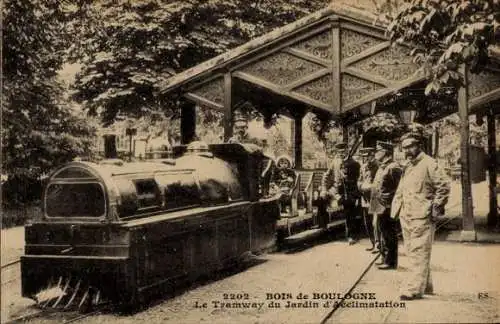 Ak Bois de Boulogne Hauts de Seine, Le Tramway du Jardin d'Acclimatation