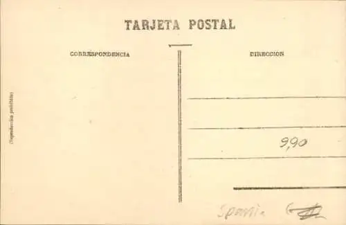 Ak Barcelona, Plaza de Lesseps, Straßenbahnen