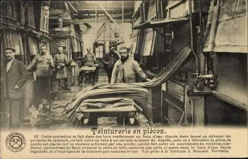 Ak Verviers Wallonien Lüttich, Teinturerie en pieces, Vue prise a la fabrique I. Simonis