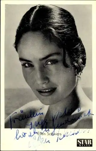 Ak Schauspielerin Ellen Schwiers, Portrait, Autogramm