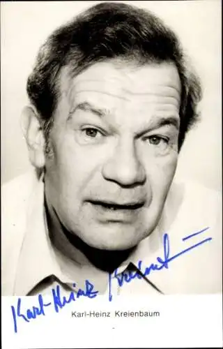 Ak Schauspieler Karl-Heinz Kreienbaum, Autogramm