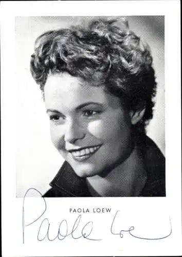 Ak Schauspielerin Paola Loew, Portrait, Autogramm