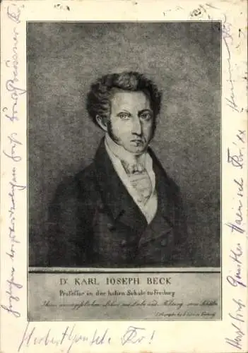 Ak Mediziner und Lehrer Karl Joseph Beck, Porträt