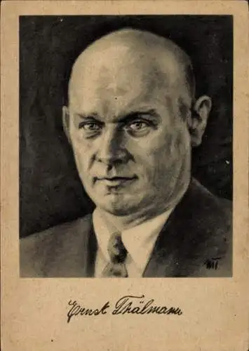 Künstler Ak Ernst Thälmann, Deutscher Politiker der Weimarer Republik, KPD, Portrait