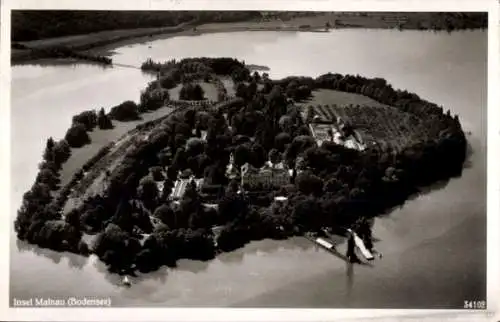Ak Insel Mainau im Bodensee, Fliegeraufnahme