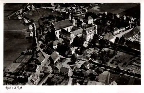Ak Rot an der Rot in Württemberg, Luftbild vom Ort