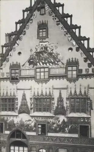 Ak Ulm an der Donau, Rathaus, Wappen, Gemälde