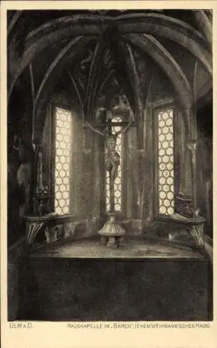 Ak Ulm an der Donau, Hauskapelle im Bären, Weikmann'sches Haus