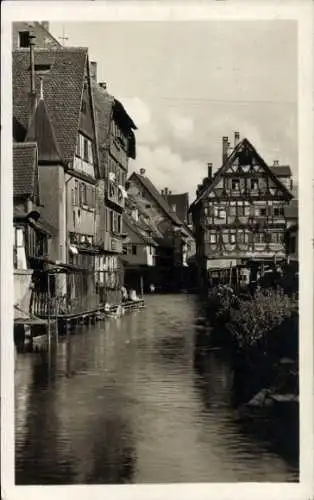 Ak Ulm an der Donau, Blau, Fluss, Häuser