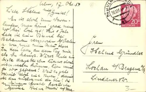 Ak Ulm an der Donau, Blau, Saubrücke